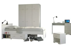 Kinder Parisot Kinderzimmer-Set Galaxy | Einzelbett, Schreibtisch, Kleiderschrank, Nachttisch |