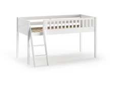 Kinderzimmer-Set Scott - Halbhochbett, Schreibtisch, Schrank & Kommode - Kiefer/Weiß