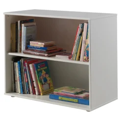 Kinderzimmer-Set Scott - Halbhochbett, Kommode, Schreibtisch & Bücherregal - Weiß