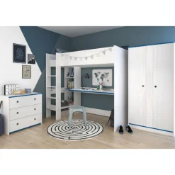 Kinder Parisot Kinderzimmer-Set Smoozy | Hochbett, Kommode und Kleiderschrank |