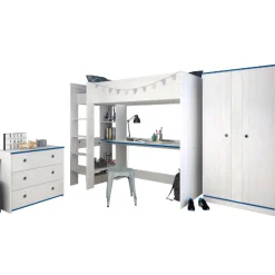 Kinder Parisot Kinderzimmer-Set Smoozy | Hochbett, Kommode und Kleiderschrank |