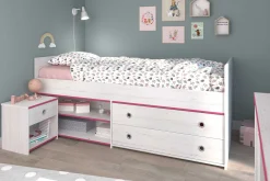 Kinder Parisot Kinderzimmer-Set Smoozy | Kabinenbett und Nachttisch |