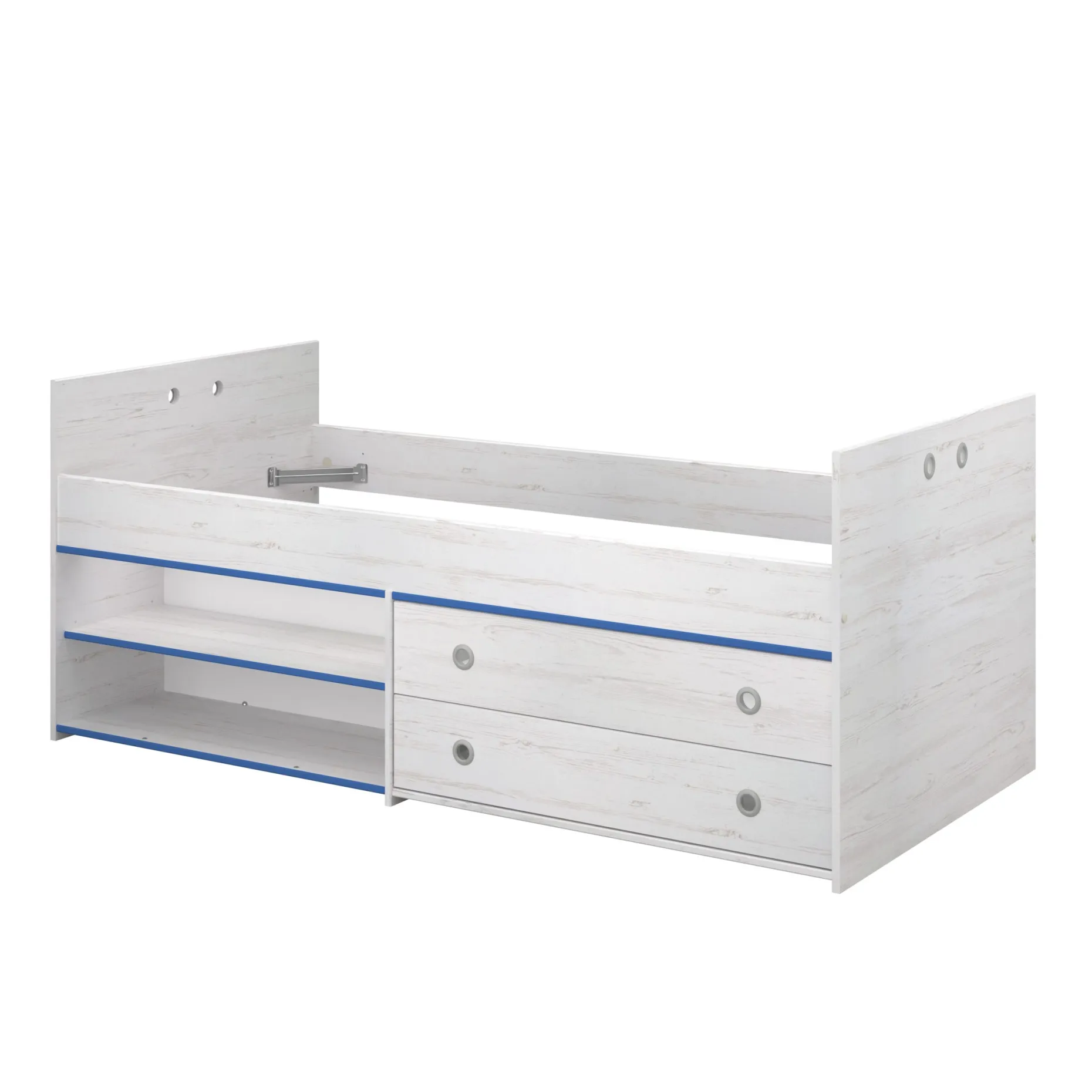 Kinderzimmer-Set Smoozy | Kinderbett, Kleiderschrank und Nachttisch | Weiß