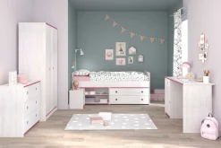 Kinder Parisot Kinderzimmer-Set Smoozy | Kinderbett, Schreibtisch, Kommode, Nachttisch, Kleiderschrank |