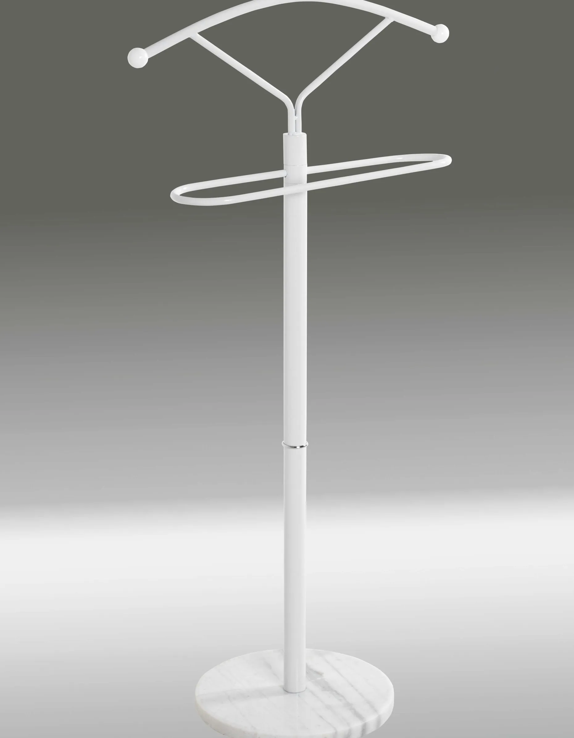 Kingston Kleiderständer - 50x32x105 cm - Stahl/Marmor