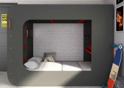 Klappbarer Lattenrost mit Sitzkissen für Hochbett Graham 90x200cm