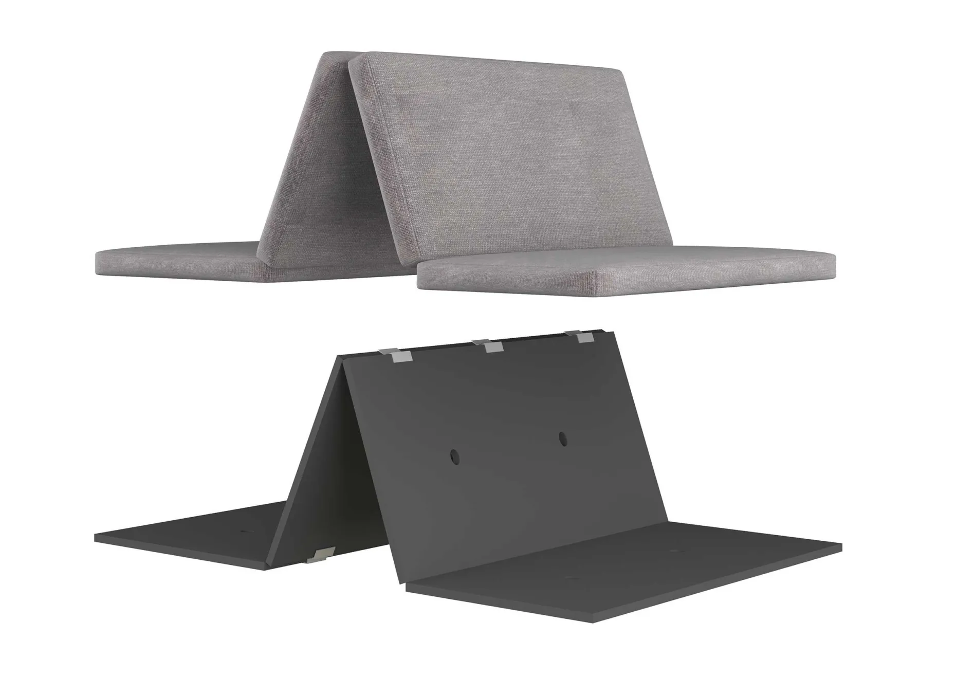 Klappbarer Lattenrost mit Sitzkissen für Hochbett Graham 90x200cm