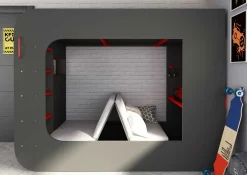 Klappbarer Lattenrost mit Sitzkissen für Hochbett Graham 90x200cm