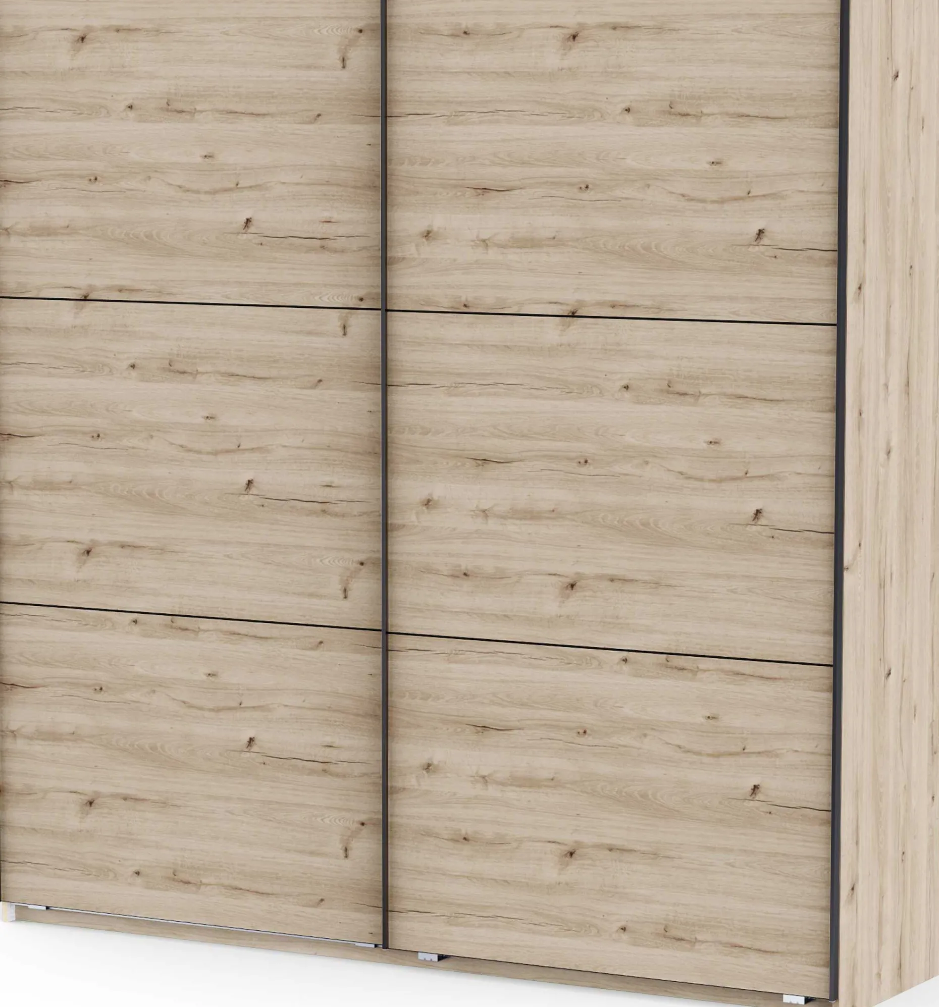 Kleiderschrank Alhambra - 221x60x224cm - Eiche Dekor