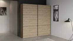 Kleiderschrank Alhambra - 221x60x224cm - Eiche Dekor