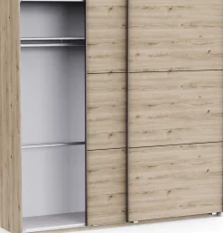 Kleiderschrank Alhambra - 221x60x224cm - Eiche Dekor