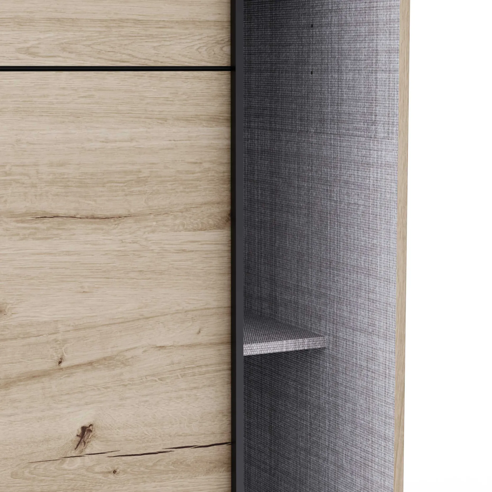 Kleiderschrank Alhambra - 221x60x224cm - Eiche Dekor