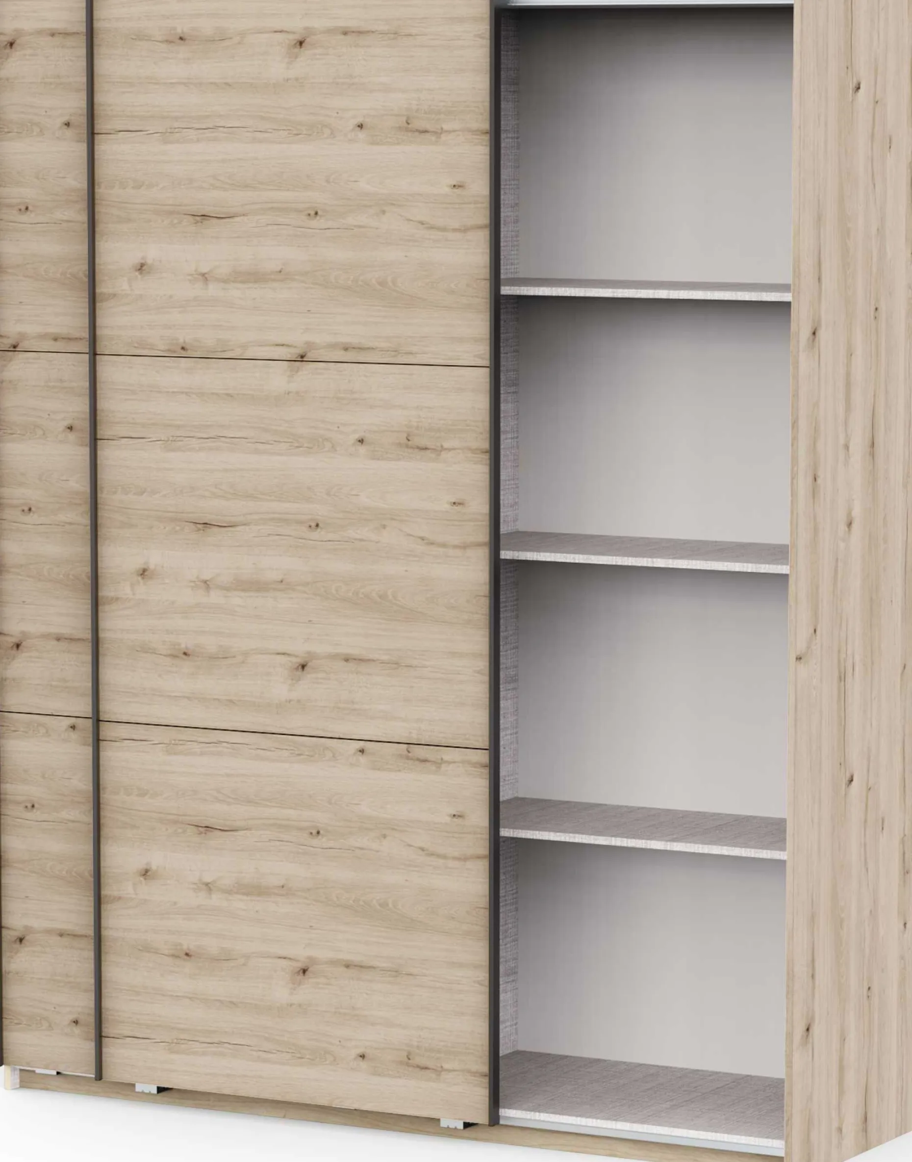 Kleiderschrank Alhambra - 178x60x224cm - Eiche Dekor