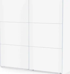 Kleiderschrank Alhambra - 221x60x224cm - weiß