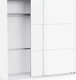 Kleiderschrank Alhambra - 221x60x224cm - weiß