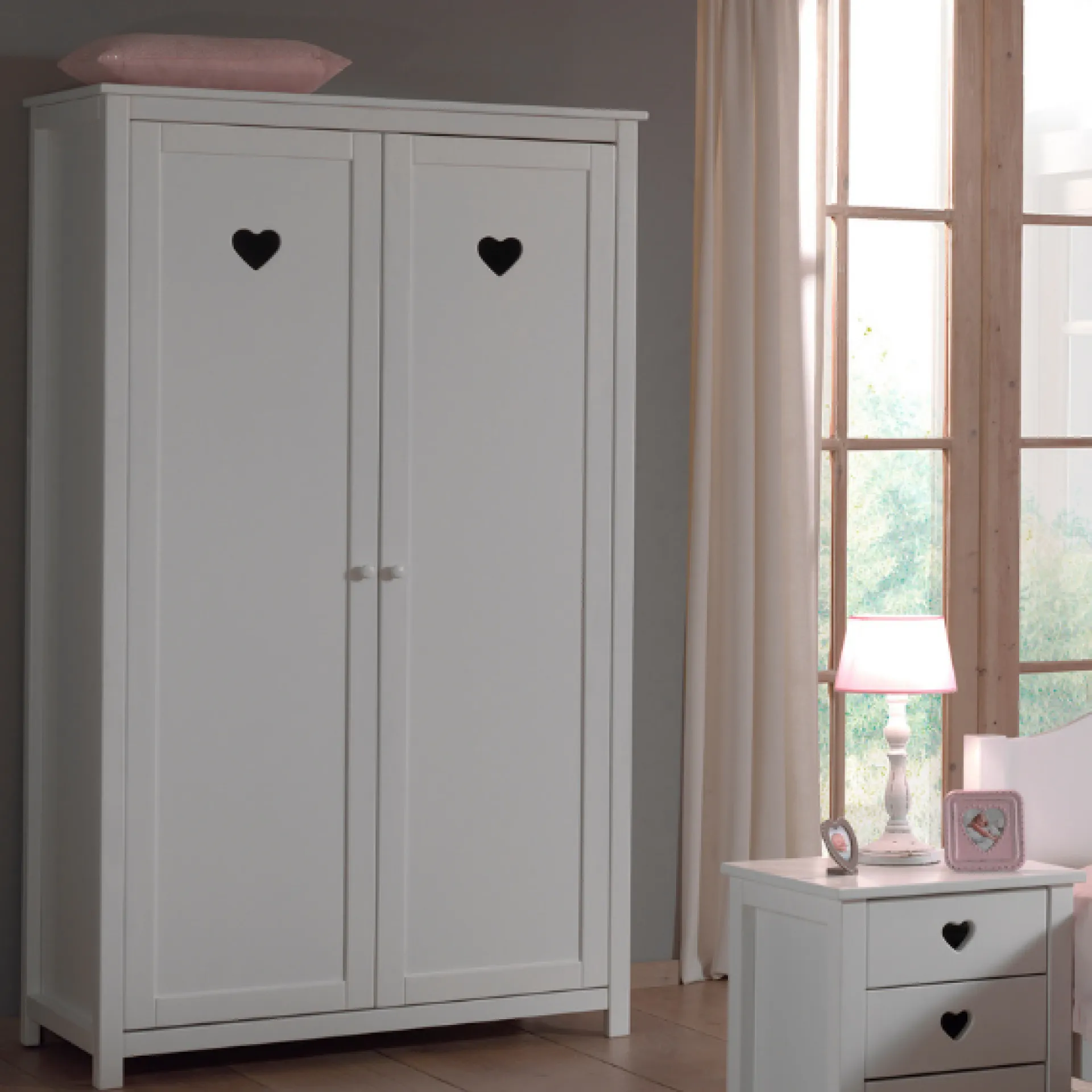 Kinder Vipack Kleiderschrank Amori Mädchen 2-türig -