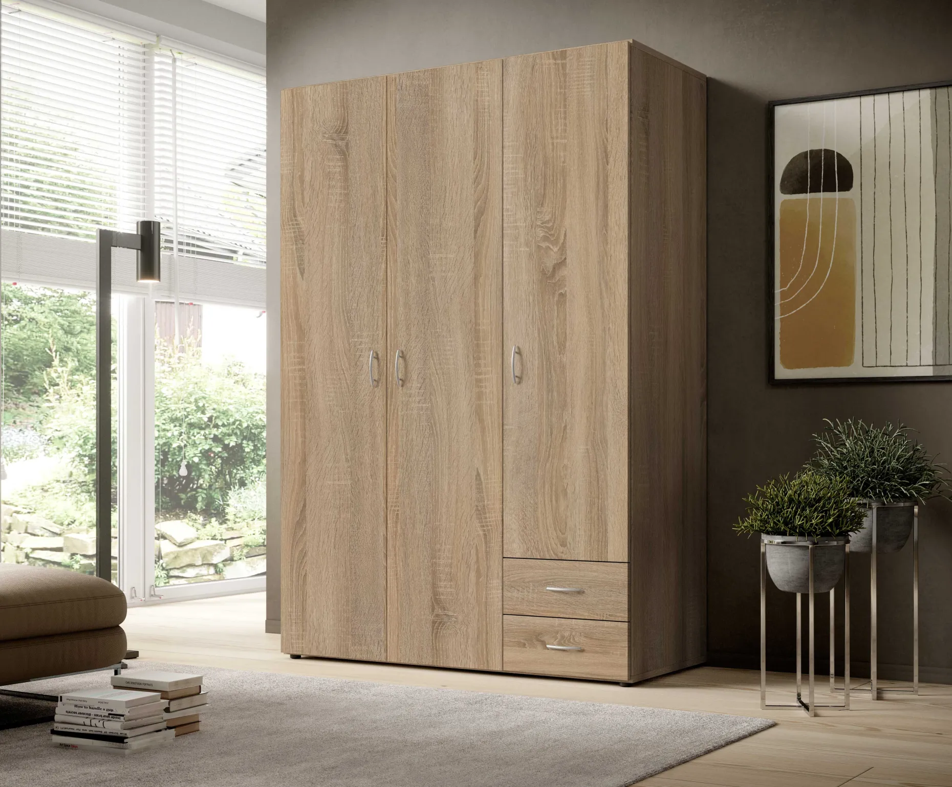 Kleiderschrank Base | 120 x 52 x 177 cm | Oak Design