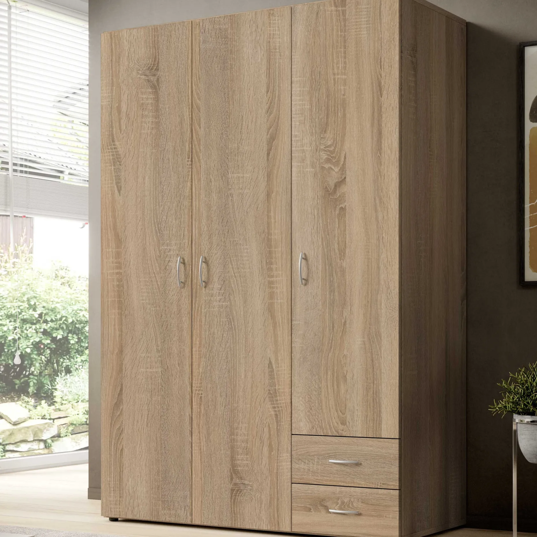Kleiderschrank Base | 120 x 52 x 177 cm | Oak Design