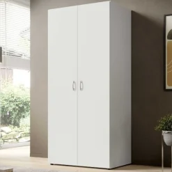 Kleiderschrank Base | 80 x 52 x 177 cm | Weiß