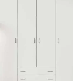 Kleiderschrank Base | 160 x 52 x 177 cm | Weiß