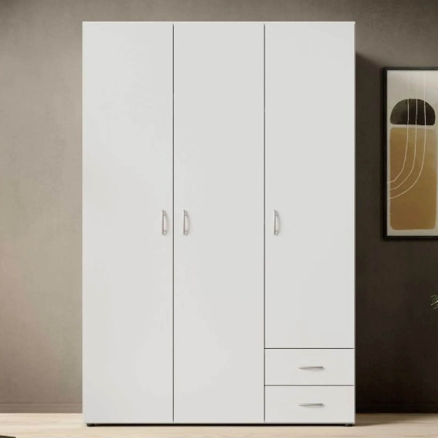 Kleiderschrank Base | 120 x 51 x 176 cm | Weiß