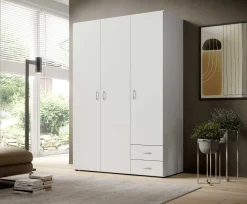 Kleiderschrank Base | 120 x 51 x 176 cm | Weiß