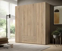 Kleiderschrank Base | 160 x 52 x 177 cm | Wotan Oak Design