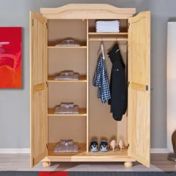 Kleiderschrank Bastian mit 2 Türen - Kieferholz