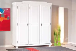 Kleiderschrank Bastian mit 3 Türen - weiß