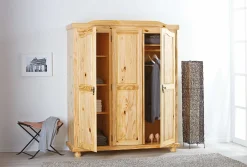 Kleiderschrank Bastian mit 3 Türen - Kieferholz