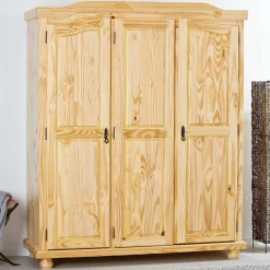 Kleiderschrank Bastian mit 3 Türen - Kieferholz