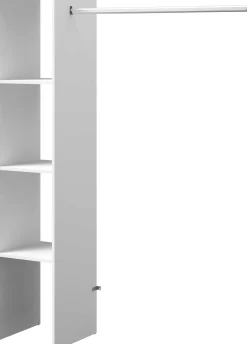 Kleiderschrank Botan A - 138cm, 3 Einlegeböden und 1 Kleiderstange - weiß
