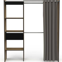 Kleiderschrank Chicago - 50x114x192 cm - Braun/Eiche