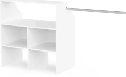 Kleiderschrank Côme - 171x50x91cm - 5 Fächer und 1 Kleiderstange - weiß
