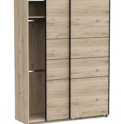 Kleiderschrank Faust - 148x60x203cm - 2 Türen - Eiche Dekor