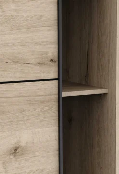 Kleiderschrank Faust - 117x60x203cm - 2 Türen - Eiche Dekor