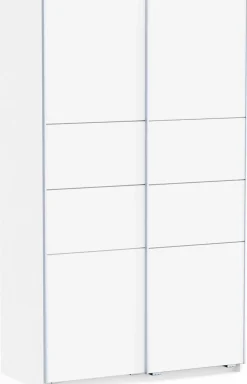 Kleiderschrank Faust - 117x60x203cm - 2 Türen - weiß