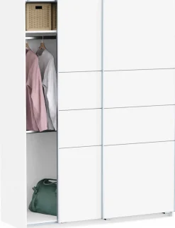 Kleiderschrank Faust - 148x60x203cm - 2 Türen - weiß