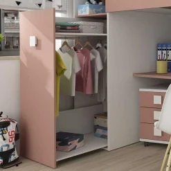 Kleiderschrank für Hochbett Jet - altrosa
