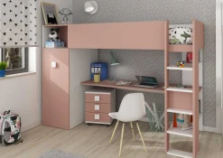 Kleiderschrank für Hochbett Jet - altrosa