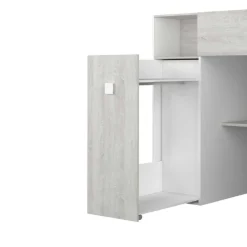 Kleiderschrank für Hochbett Jet - weiß