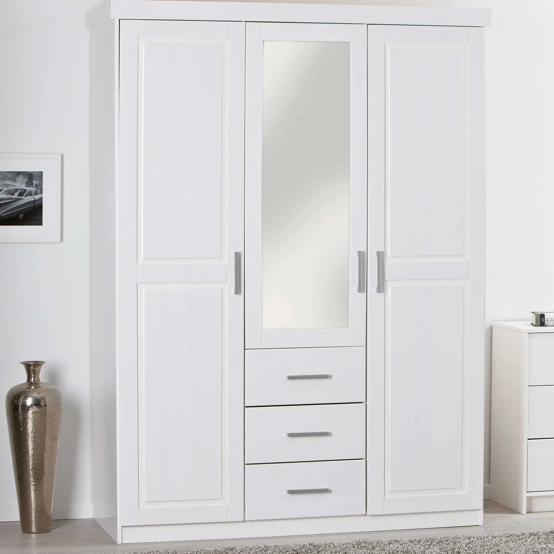 Kleiderschrank Geraldo - weiß