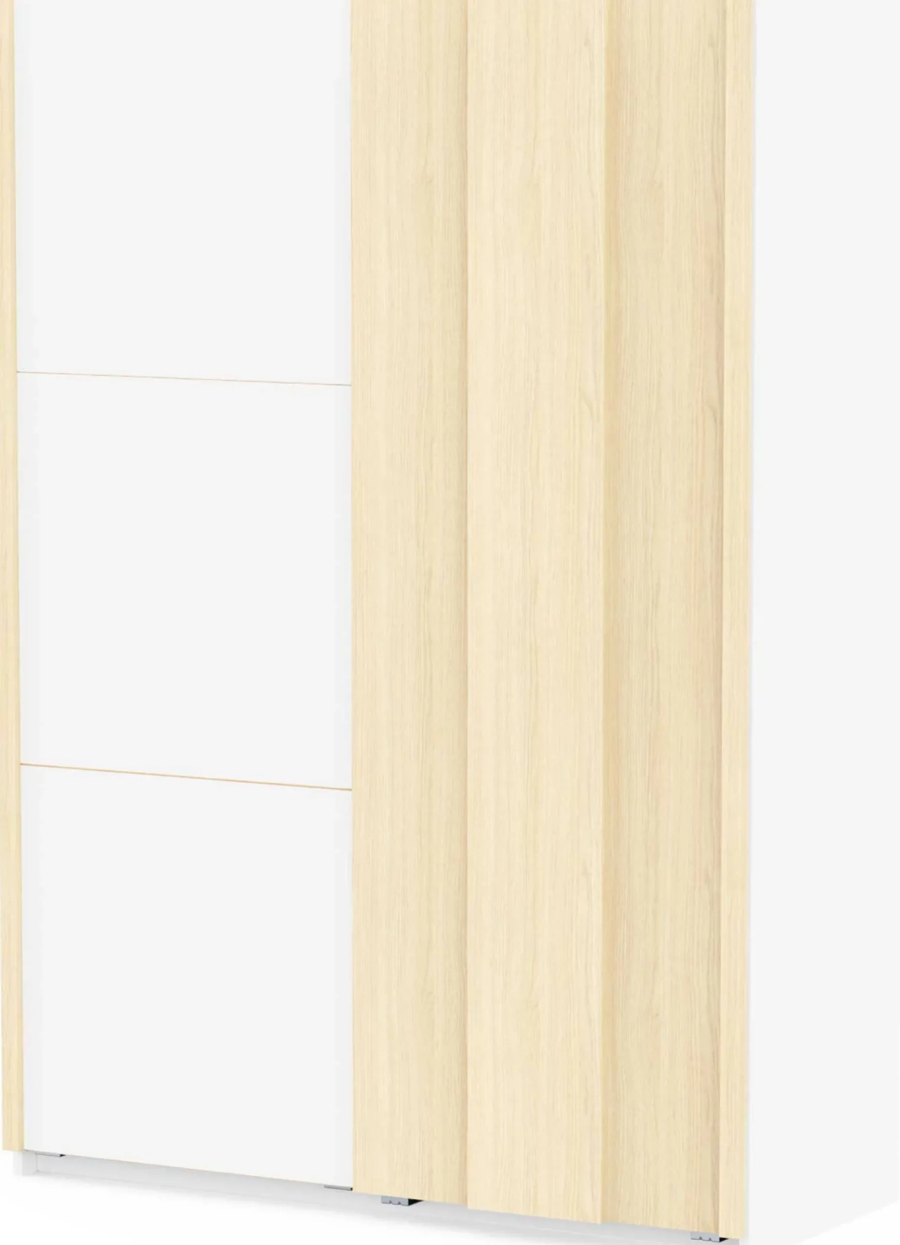 Kleiderschrank Heva - 140x64x203cm - 2 Türen - weiß/Eiche Dekor