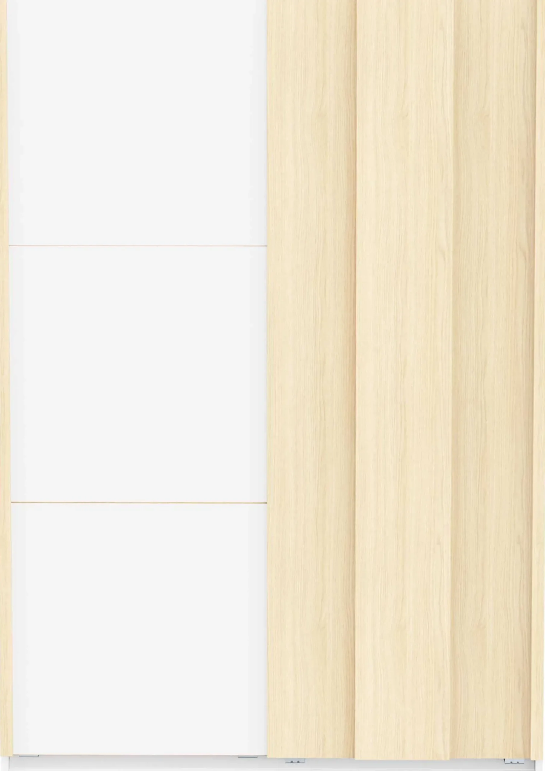 Kleiderschrank Heva - 140x64x203cm - 2 Türen - weiß/Eiche Dekor