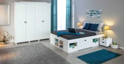 Kleiderschrank Ivy 197cm 4 Türen - weiß