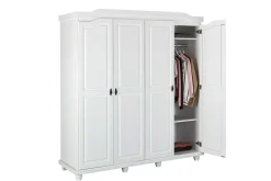 Kleiderschrank Ivy 197cm 4 Türen - weiß