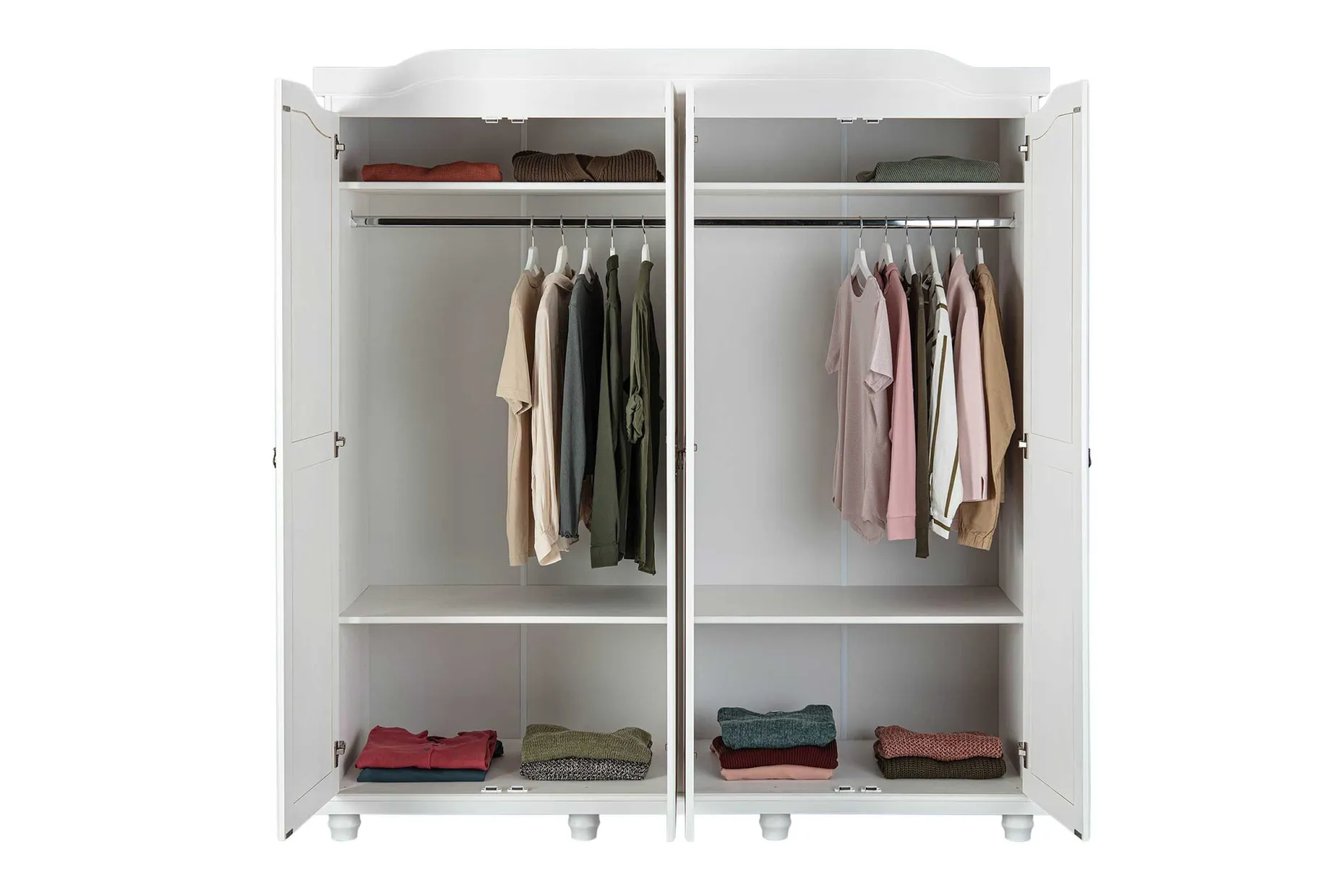 Kleiderschrank Ivy 197cm 4 Türen - weiß