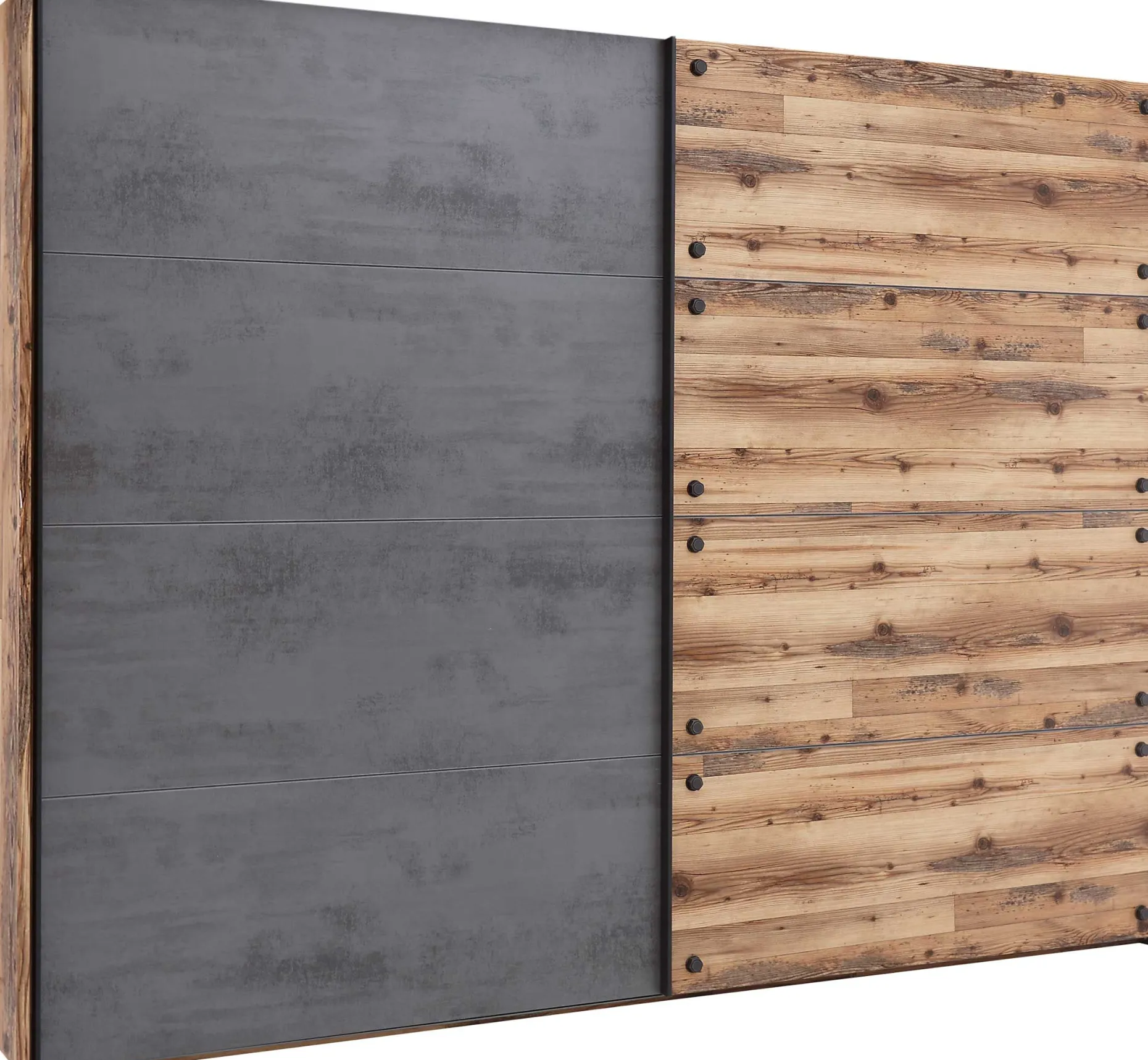 Kleiderschrank Kalas 270cm mit 2 Schiebetüren - grau/braun