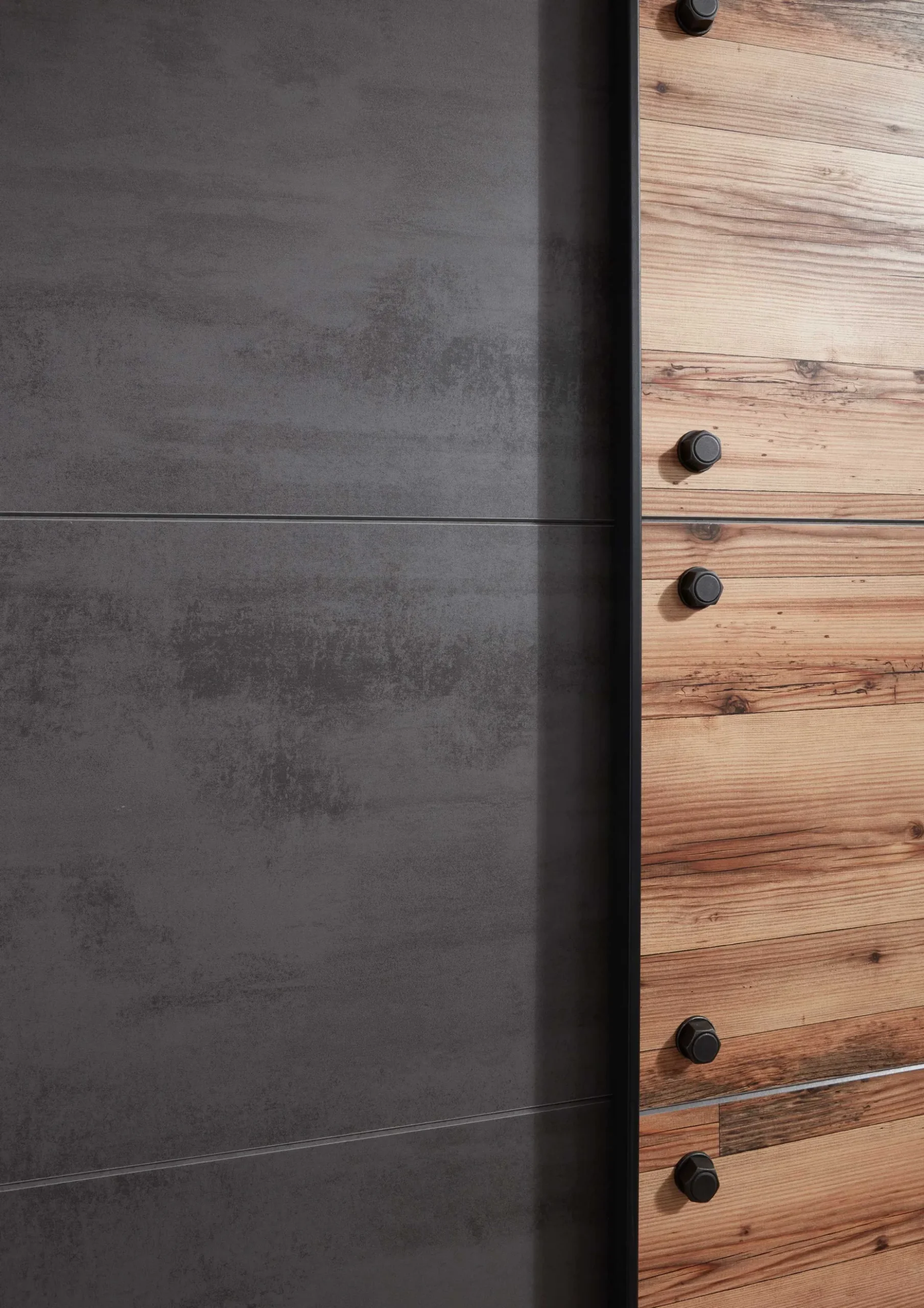 Kleiderschrank Kalas 270cm mit 2 Schiebetüren - grau/braun