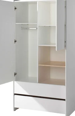 Kleiderschrank Kiddy 2 Türen - weiß
